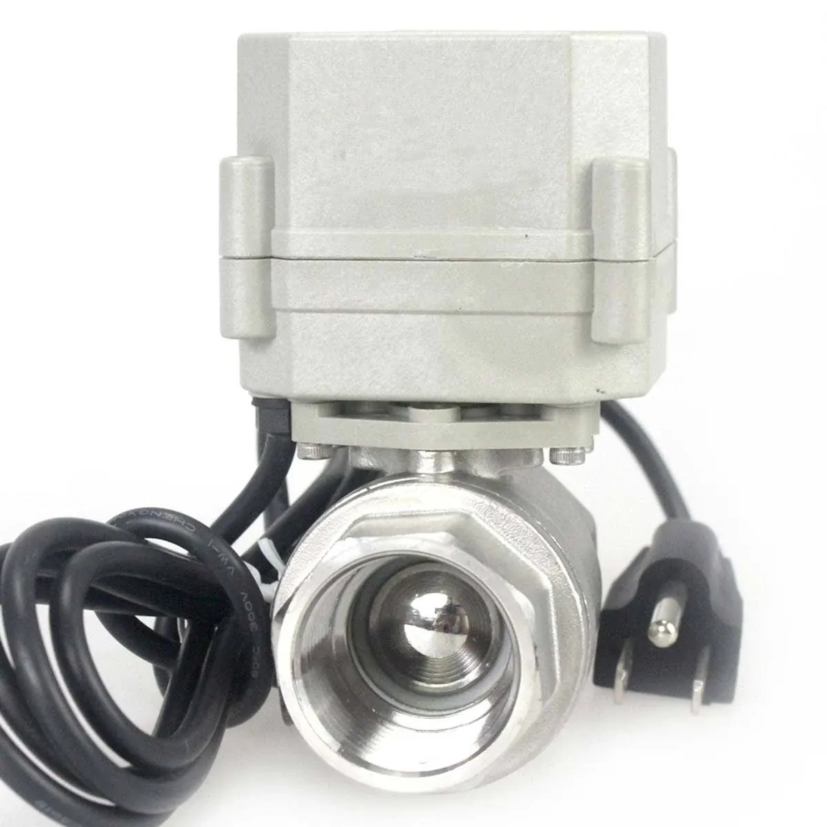 1 inch DN25 110-230VAC Normally Closed Stainless Steel 304/CF8 Motorized Electrical Ball Valve With U.S. Plug