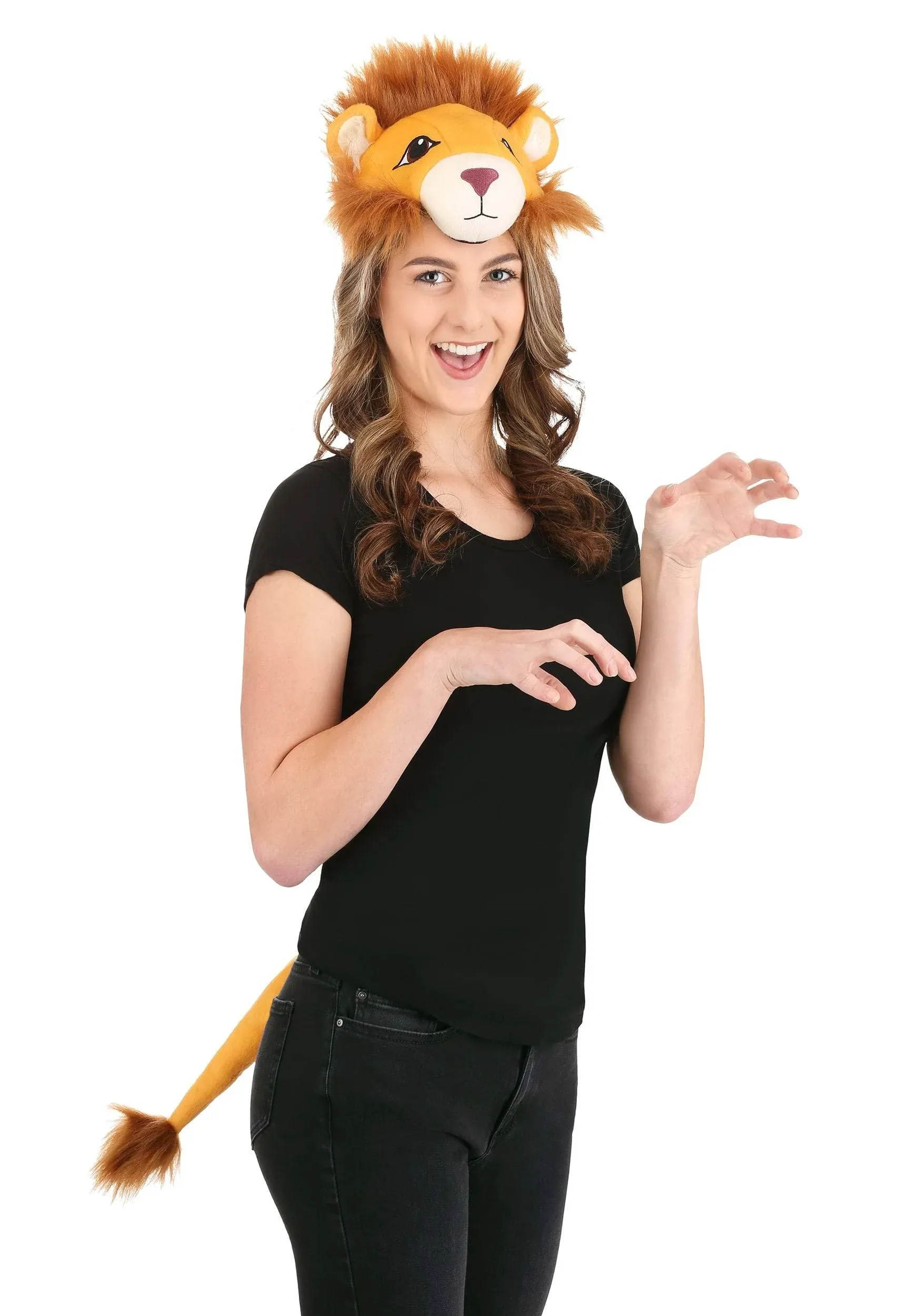 elope Lion Plush Headband & Tail Costume Set One-Size