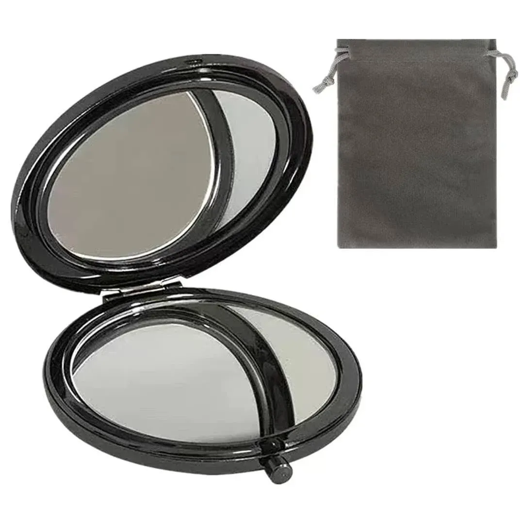 Magnifying Compact Mirror for Purses with 2 x 1x Magnification, Folding Mini ...