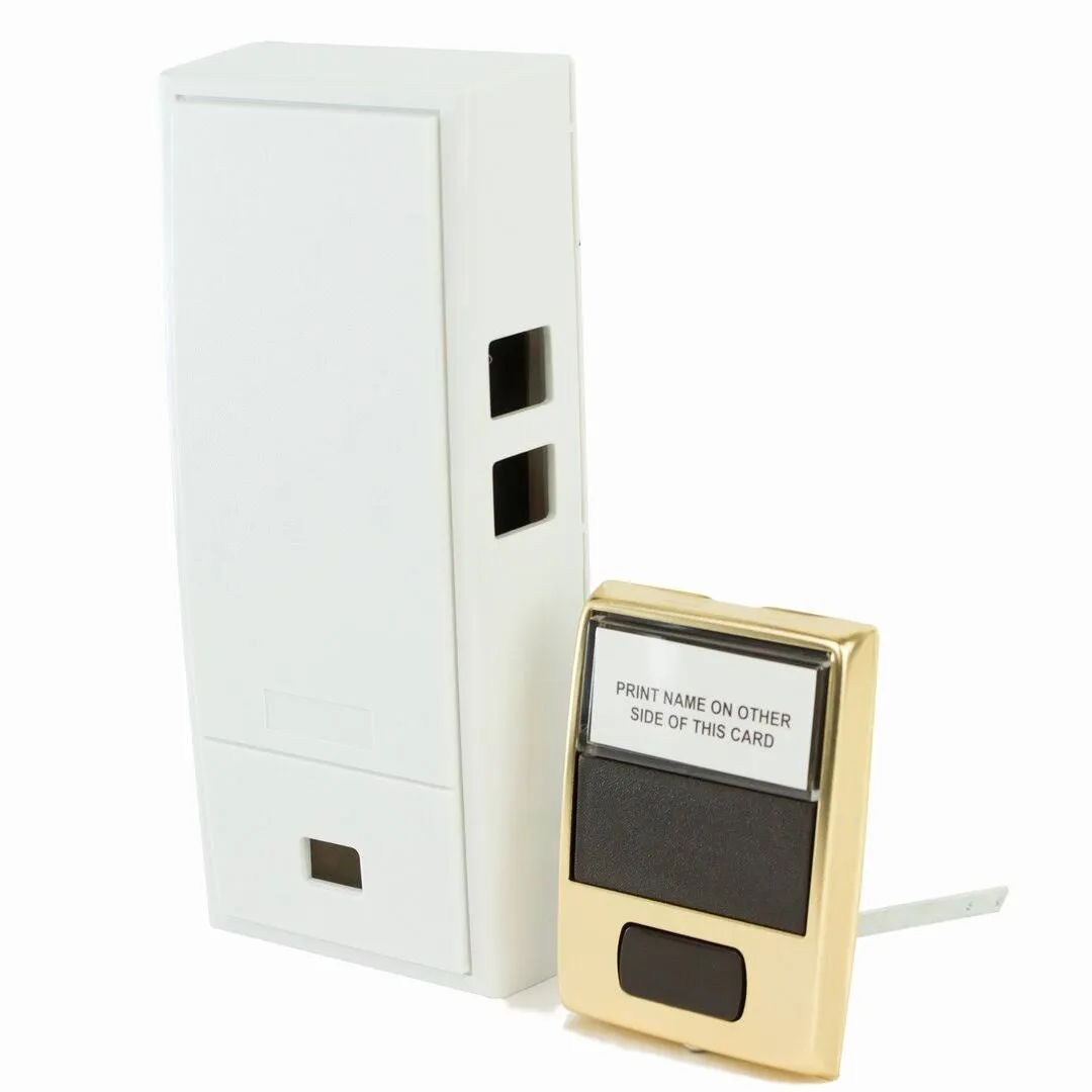 Everyday Two Note Mechanical Door Chime and Door Button, White