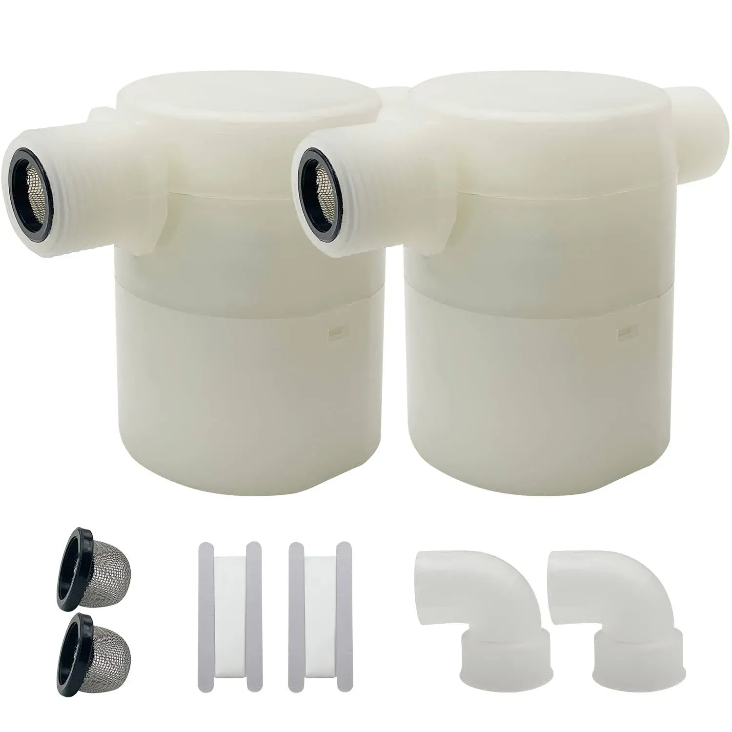 Water Float Valve, Water Level Control Water Tank Traditional Float Valve Upgrade 2 PCS(3/4", side inlet)