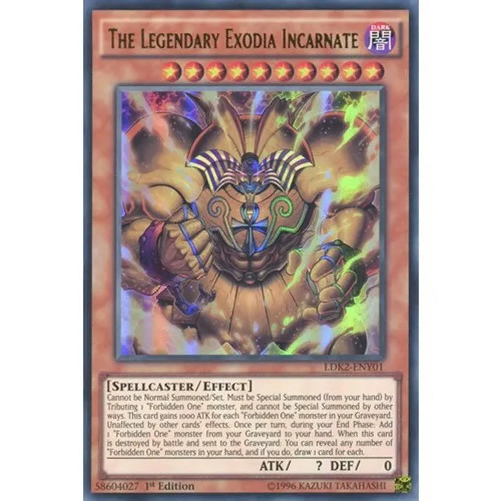 YuGiOh : LDK2-ENY01 Limited Ed The Legendary Exodia Incarnate Ultra Rare Card ...