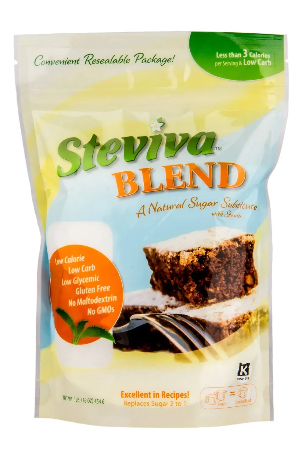 Steviva Blend - Erythritol, Stevia Blend NonGMO Low Carb Sweetener (5 lb bag)