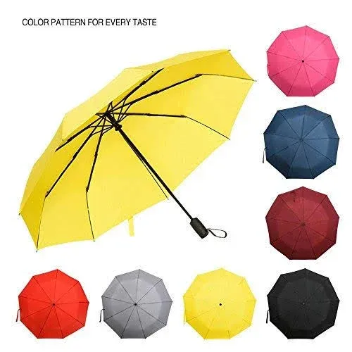 SIEPASA Two Packs Auto Open & Close Small Travel Umbrella Compact for Backpack ...