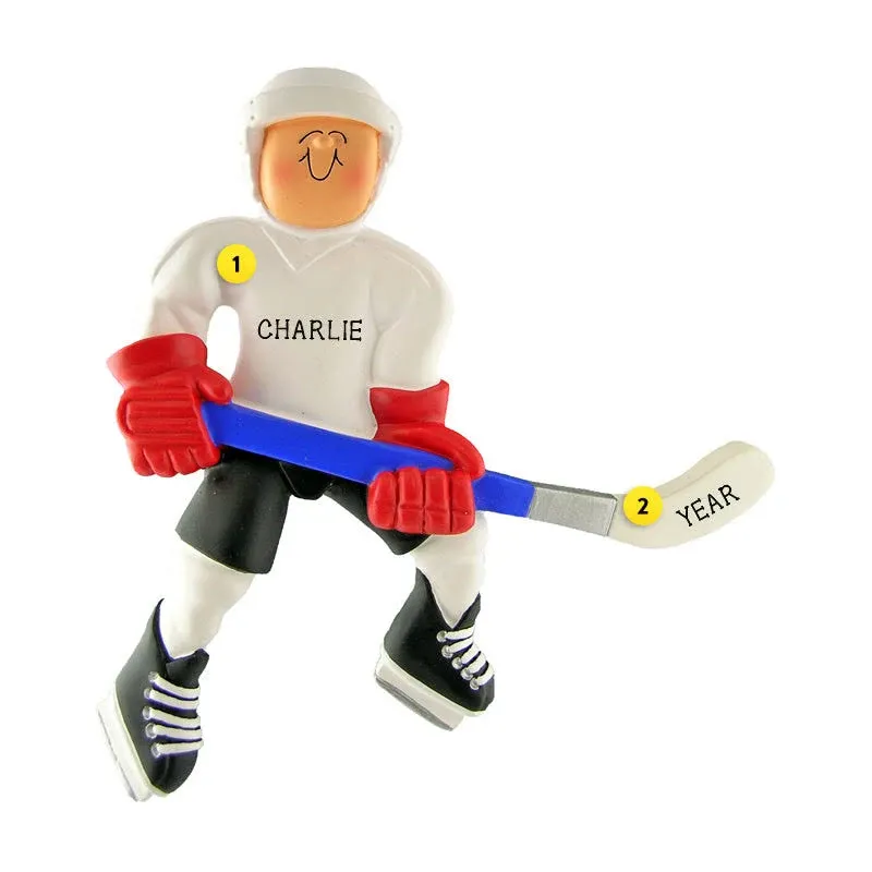 Hockey Player Personalized Sport Christmas Ornament, Christmas Decoration for Tree, Christmas Tree Ornament