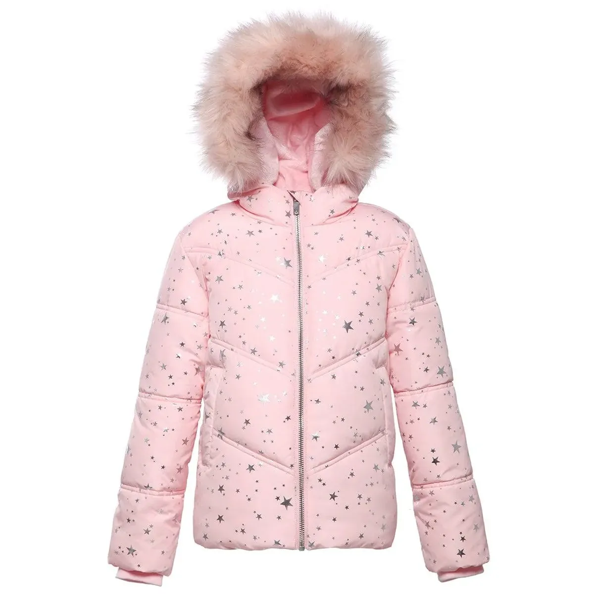 Girls' Heavyweight Puffer Jacket Bubble Coat | Rokka&Rolla S (6) / Crystal Rose ...