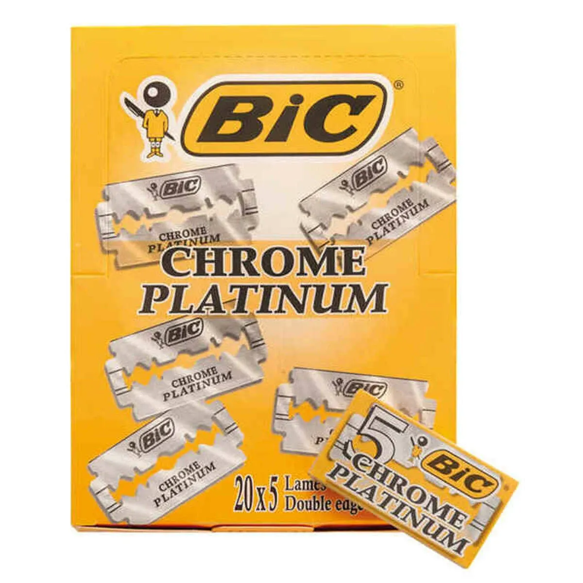 BIC Chrome Platinum Double Edge Blade - 100 Blades