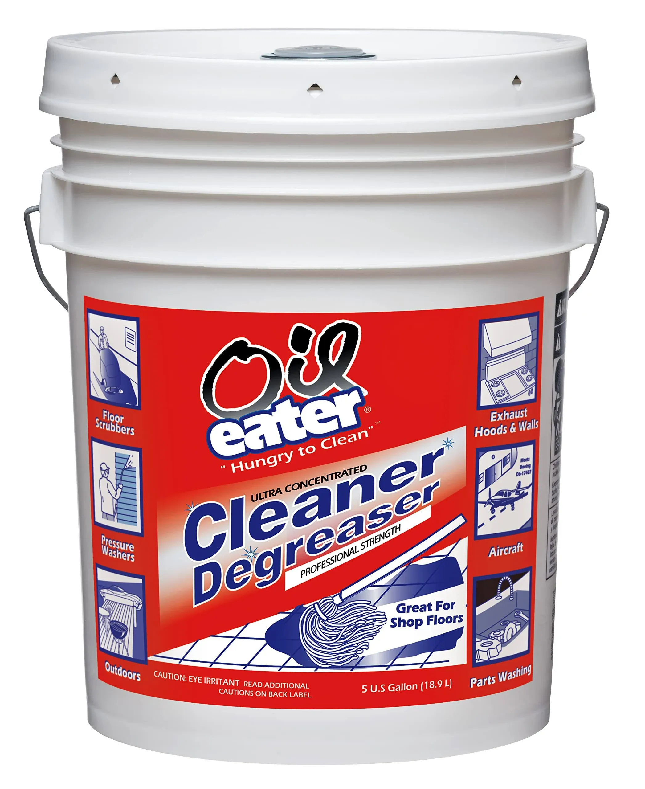 Oil Eater Cleaner Degreaser 5 Gal. Shop Garage Floor Equipment Non-Toxic Safe