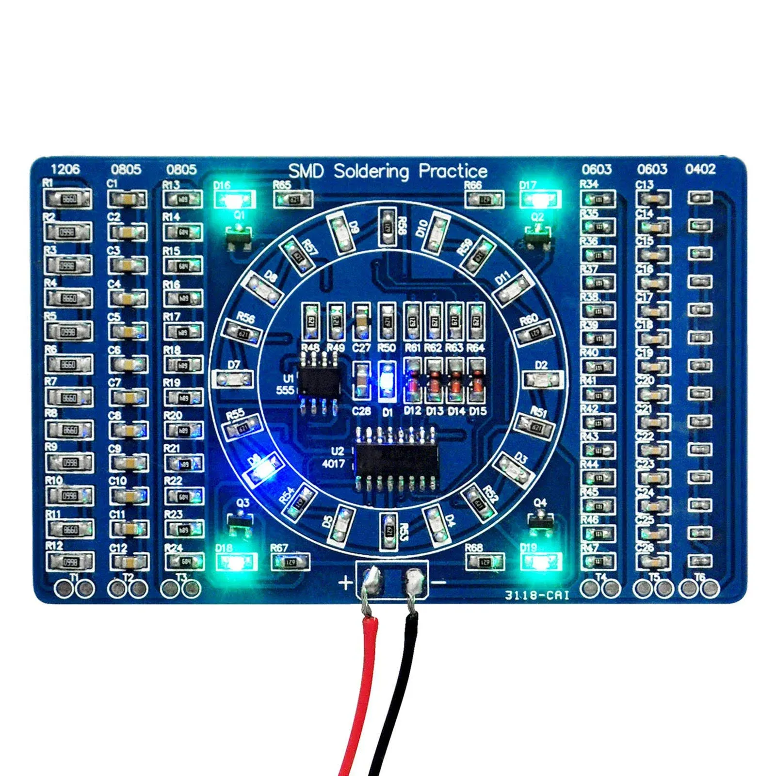 DIY SMD SMT Welding Practice Soldering Skill Training Board LED For Students