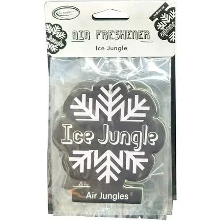 Air Jungles Car Air Freshener Hanging Ice Jungle 6 Count, Natural Essential Oil ...