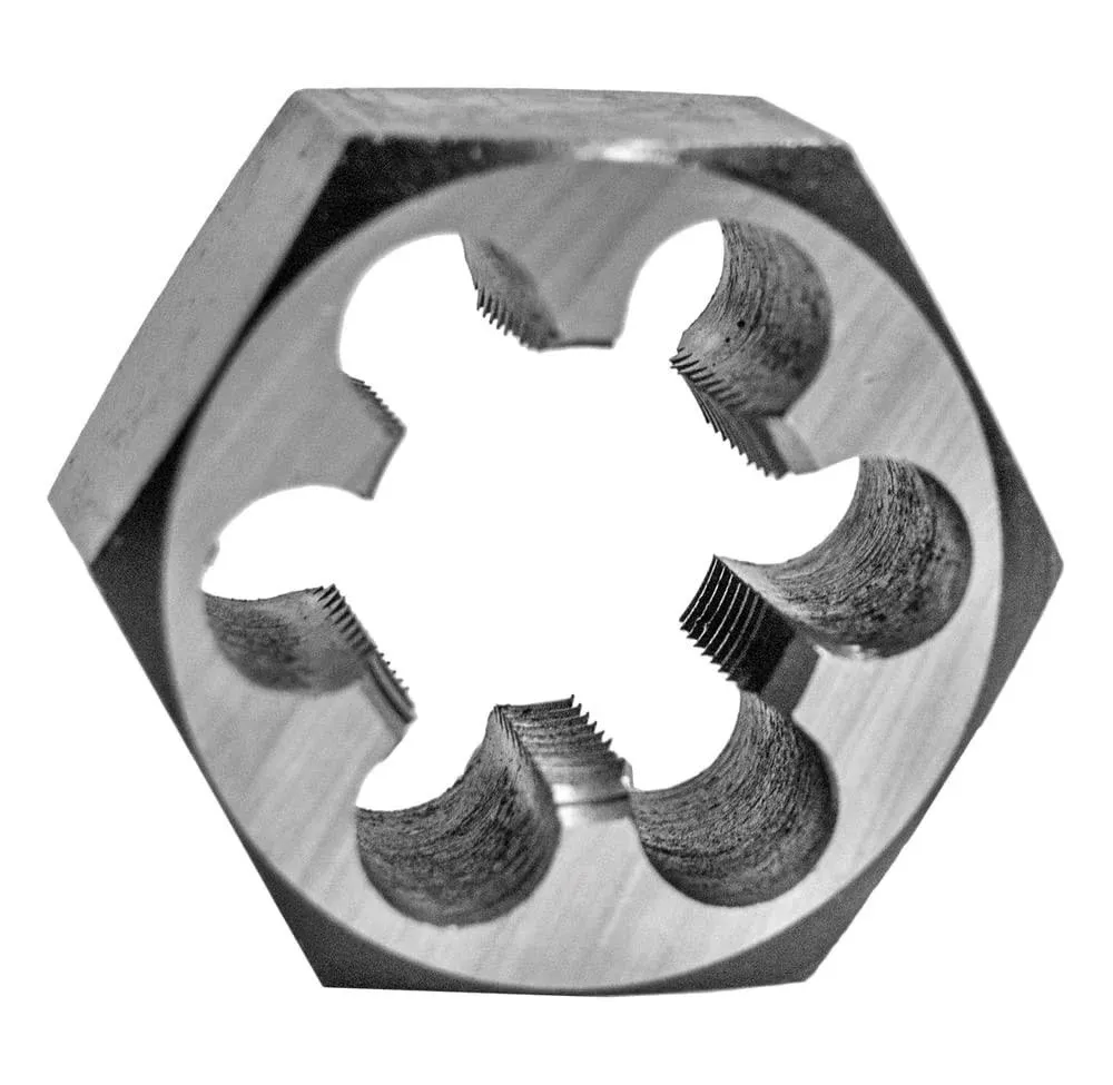 Century Drill and Tool 98221 Carbon Steel Hex Die,1-14 NF