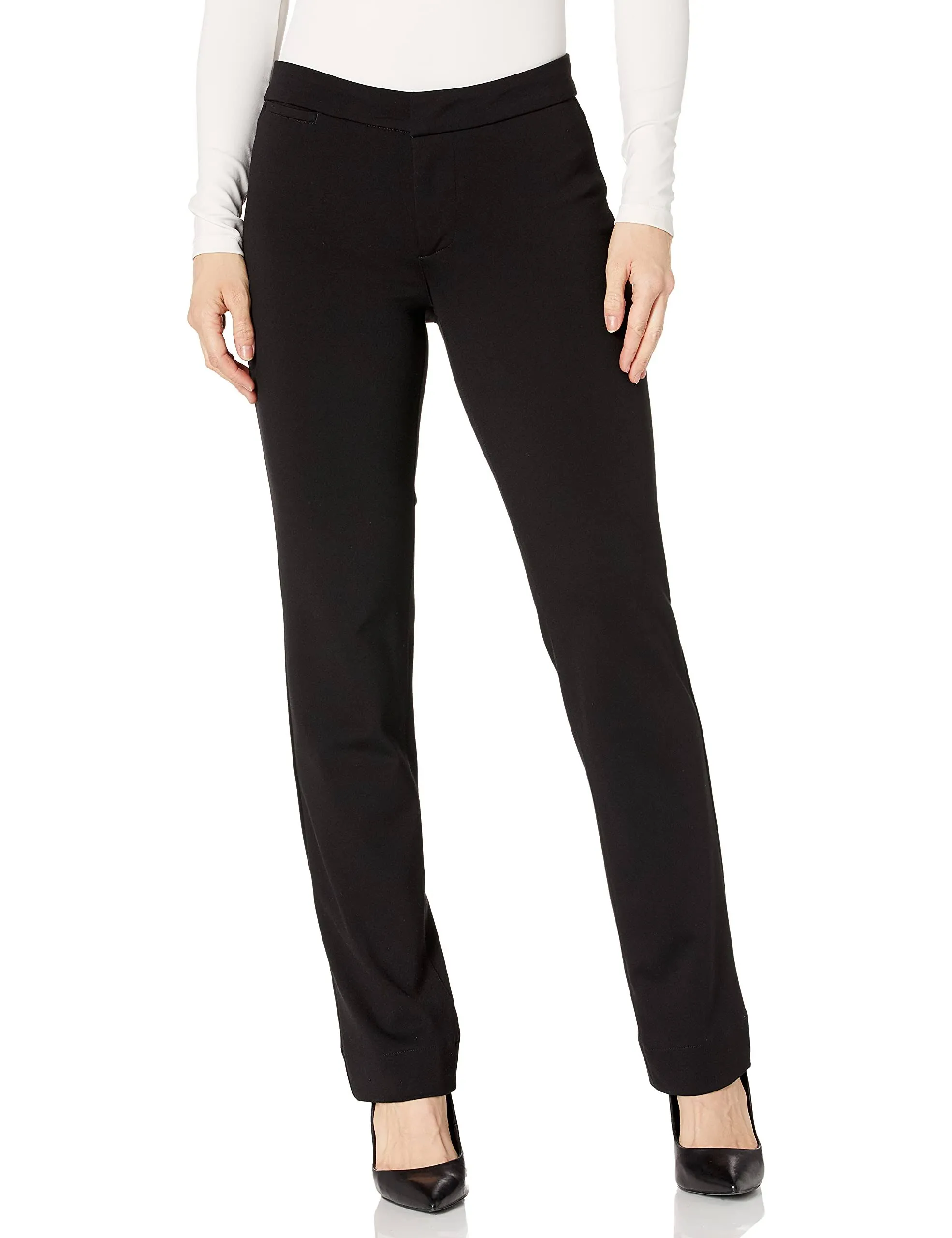 Nydj Slim Trouser Pants - Black - Black - 4