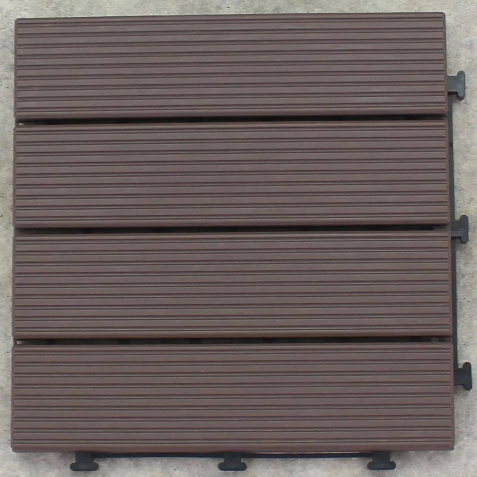 Courtyard Casual -  Plastic 12&quot; x 12&quot; Deck Tile Pack of 9 in Chocolate | 5926