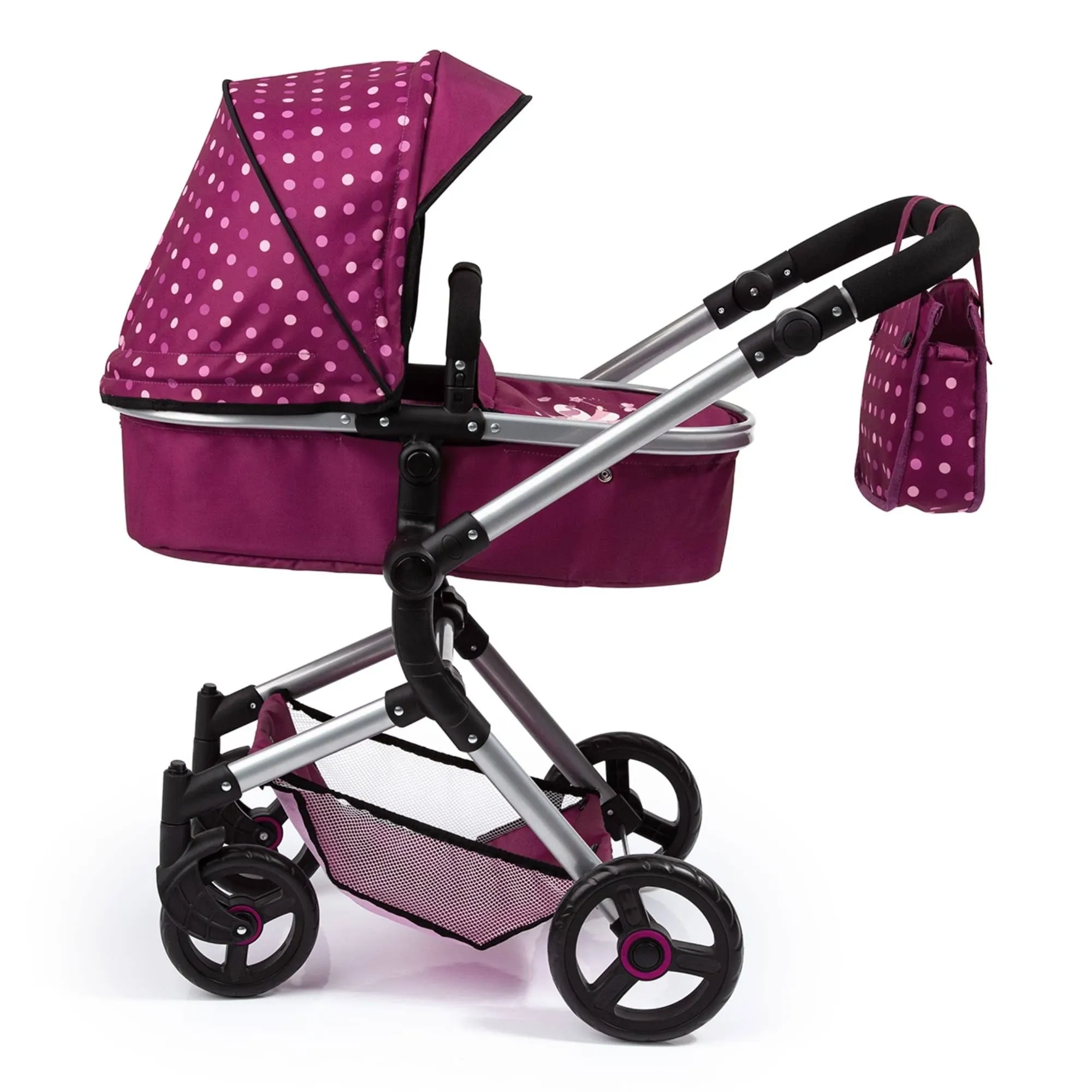 Bayer Design City Baby Doll Pram,Dark Pink