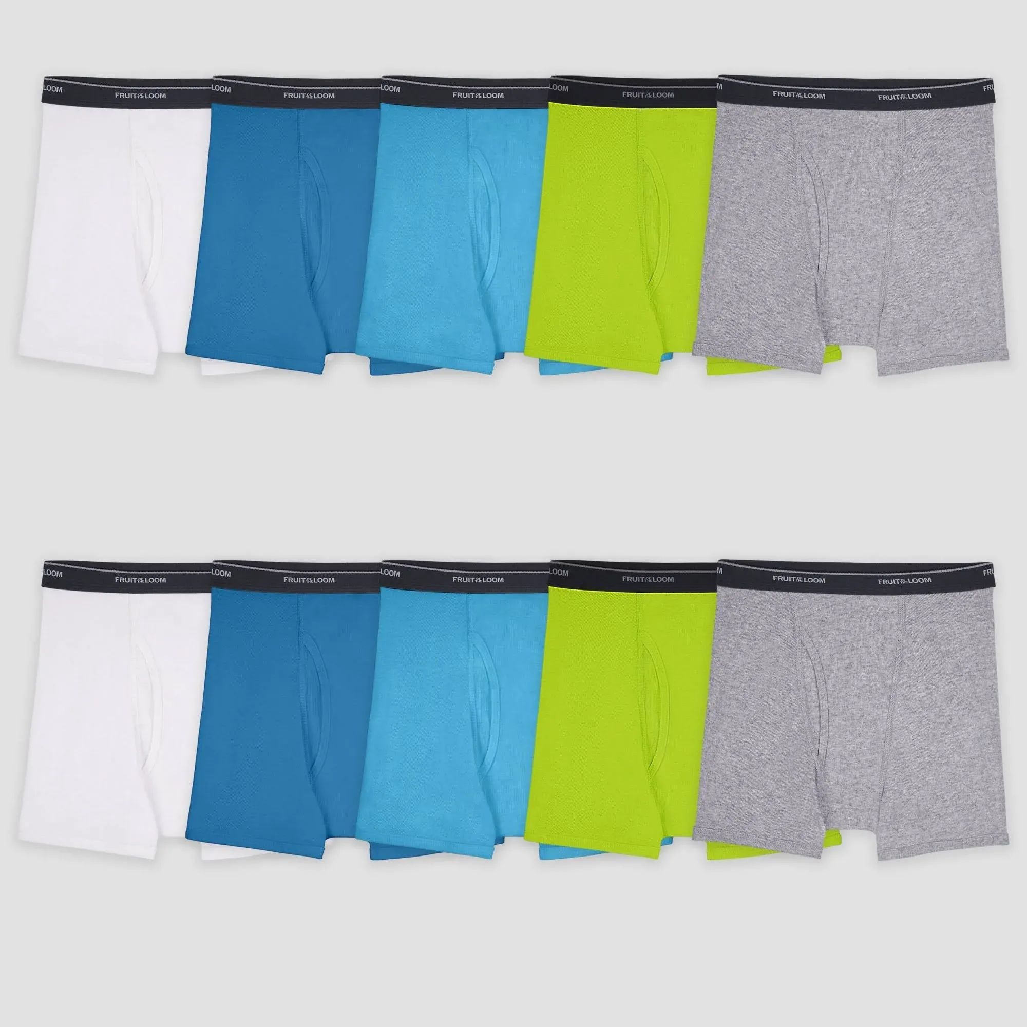 Fruit of The Loom Boys Underwear, 10 Pack Assorted Boxer Briefs, Sizes S-xl, Boy ...