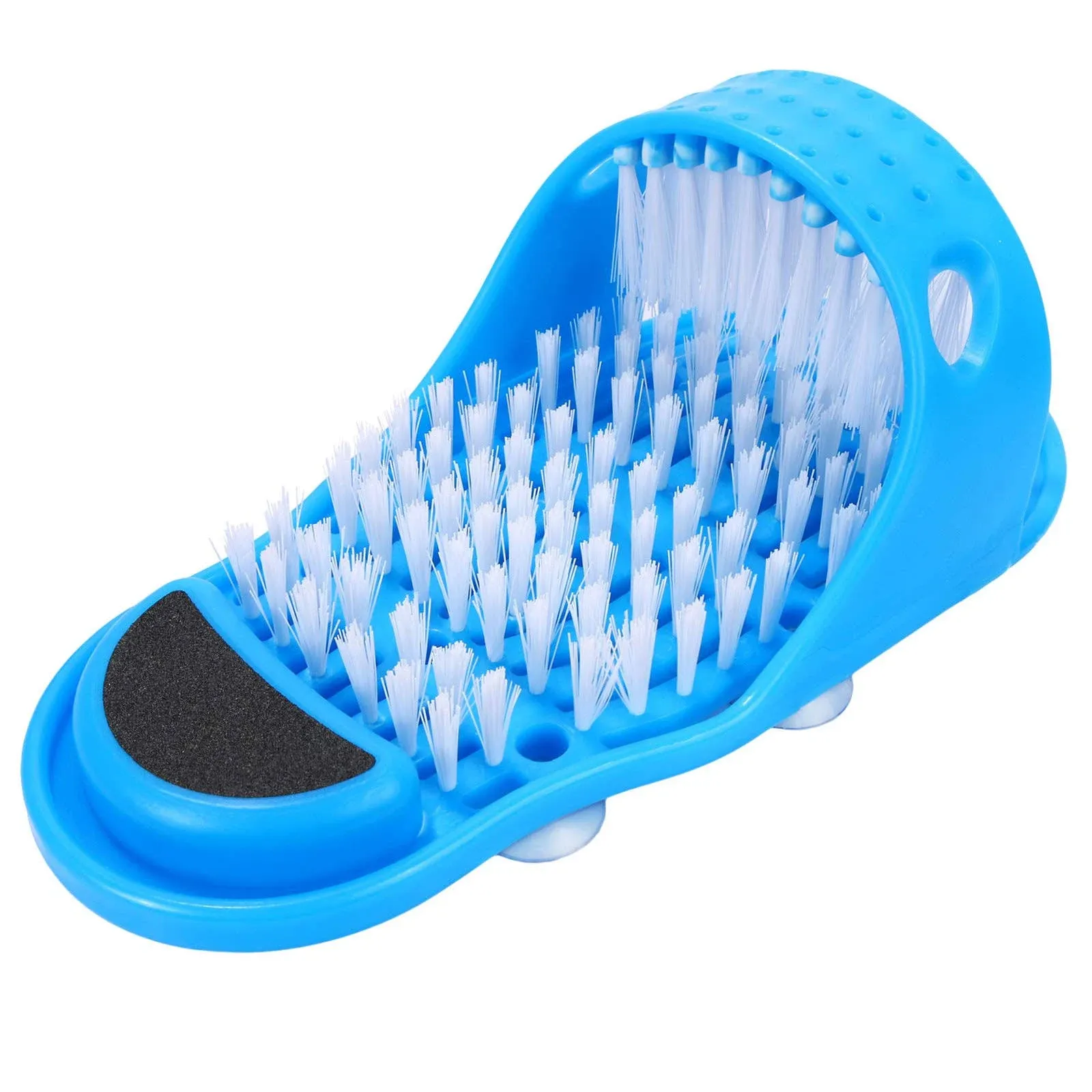 Kissbuty Magic Feet Cleaner Simple Foot Scrubber Feet Shower Spa Easy Feet Cleaning Brush Exfoliating Foot Massager Slipper for Unisex Adults, 1 Pc (Blue)