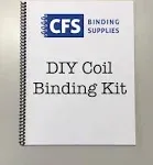 CFS Products DIY Coil Binding Kit - 25 Books (Includes Pre-Punched Paper & Covers