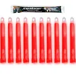 Cyalume Military Grade Red Glow Sticks - Premium Bright 6” ChemLight 