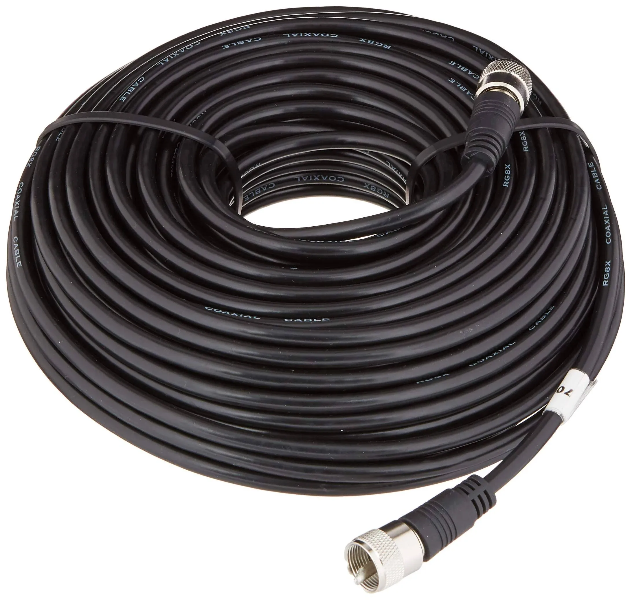 STEREN RG8X Coaxial Cable 100 ft, CB Coax Cable with PL259 UHF Connectors, Male to Male Low Loss 50 Ohm for HAM Radio, LMR400 Cable, Antenna Analyzer