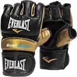 Everlast Everstrike M/L Light Bag MMA Grappling Gloves, Black &amp; Gold(Used)