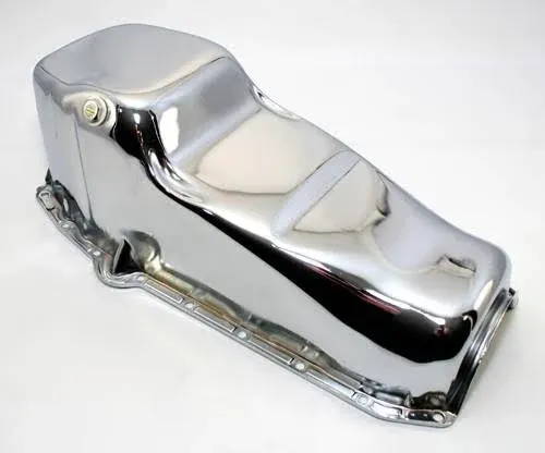 Assault Racing Products A7005 58-79 SBC Chrome Stock Capacity Oil Pan 283 305 327 ...