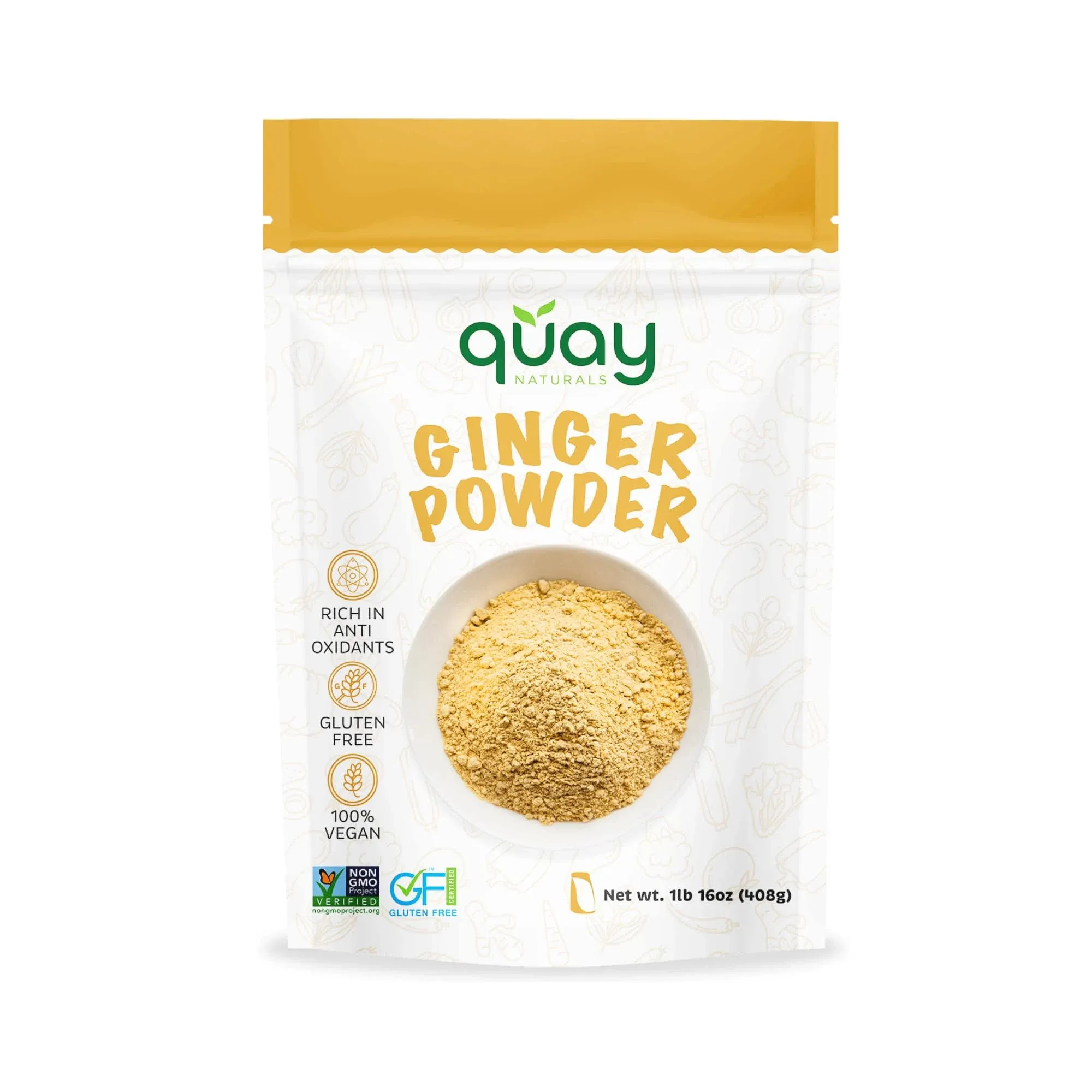 Quay Naturals Ginger Powder, 1 Pound | Highly Aromatic | Fine Loose Powder ...