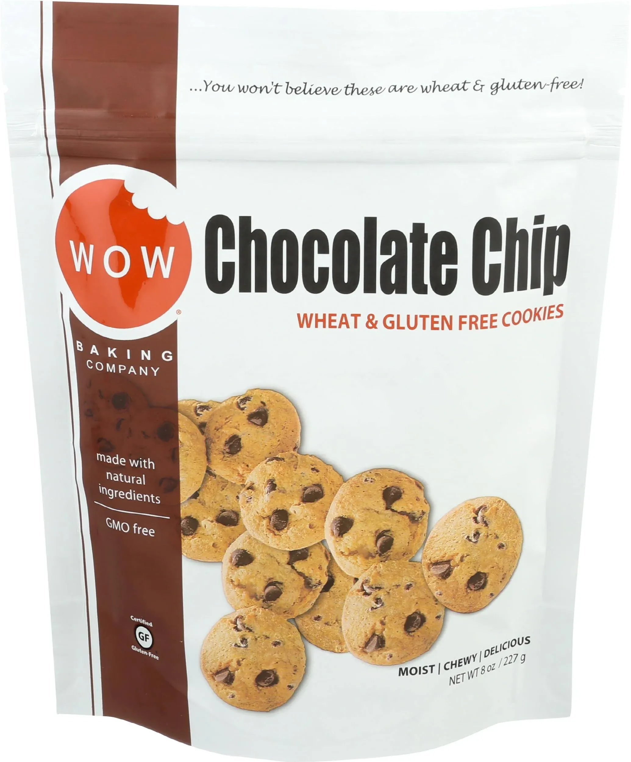 Wow Baking Cookies, Wheat & Gluten Free, Chocolate Chip - 8 oz