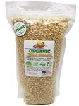 Organic, 39 lb White Virtually Hulless (Less Hulls) Popcorn Kernels A Resealable ...