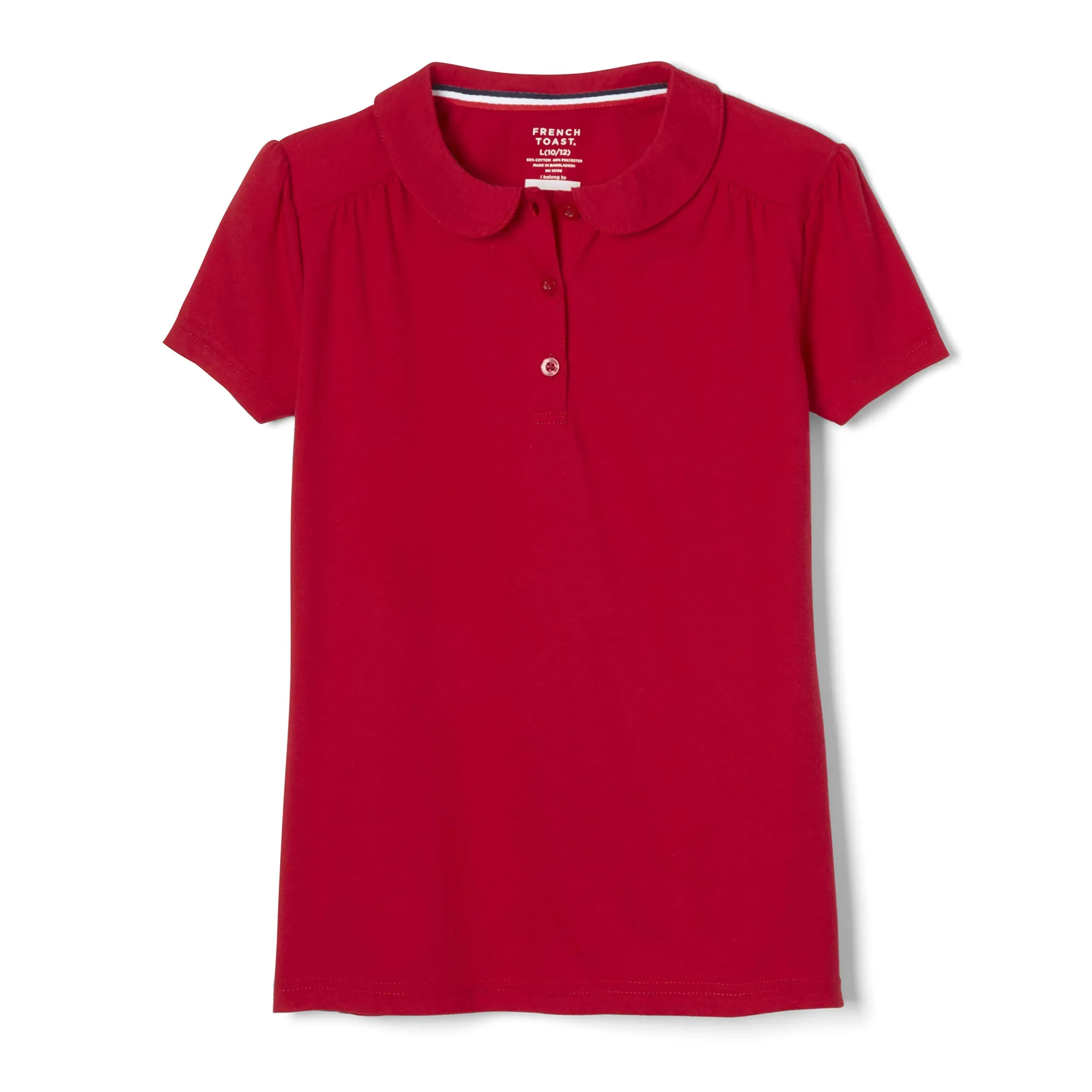 French Toast Girls' Short Sleeve Peter Pan Collar Polo