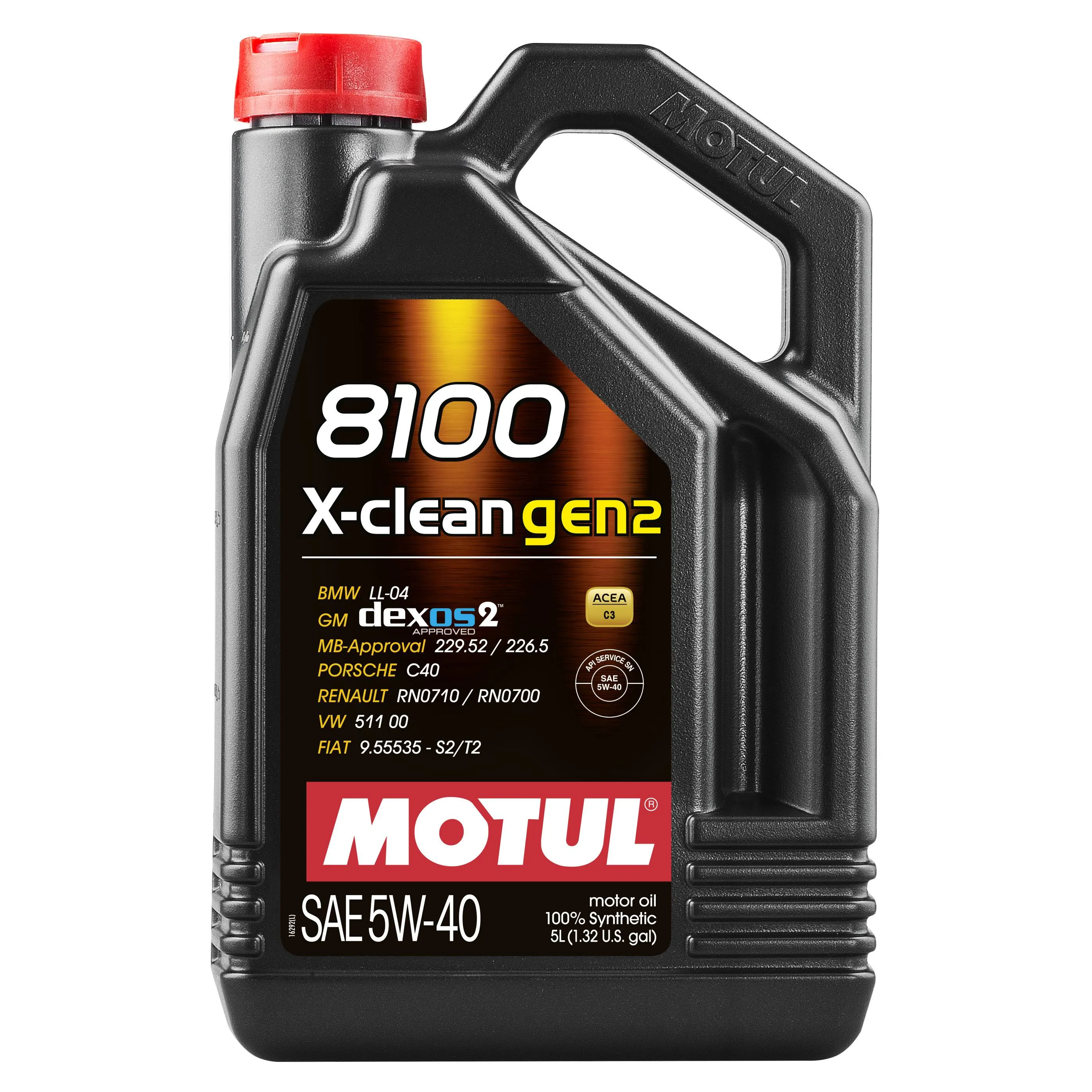 Motul 5 Liter 8100 X-clean Gen2 5W-40 Synthetic Engine Oil