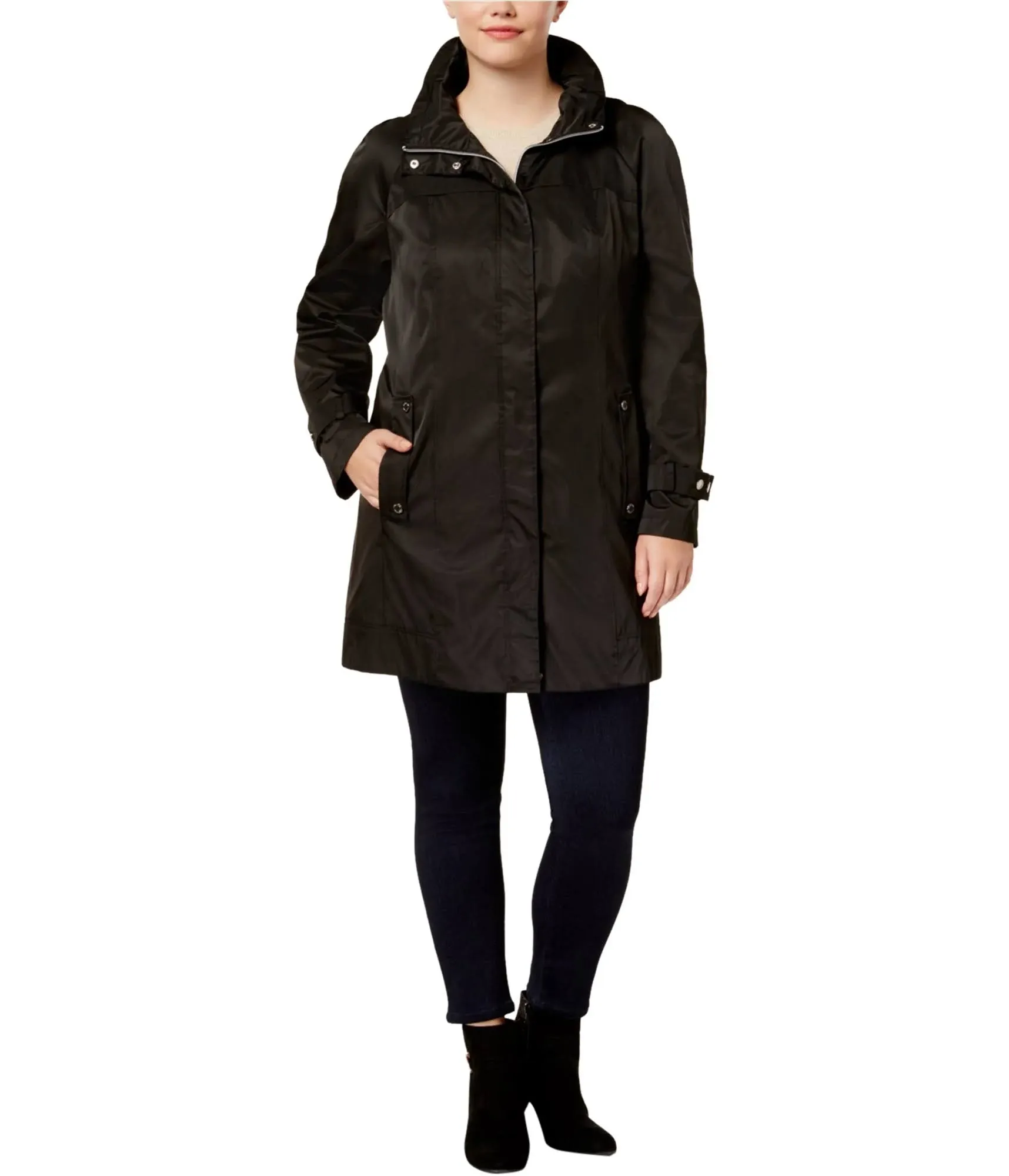 Calvin Klein Womens Long Packable Anorak Jacket