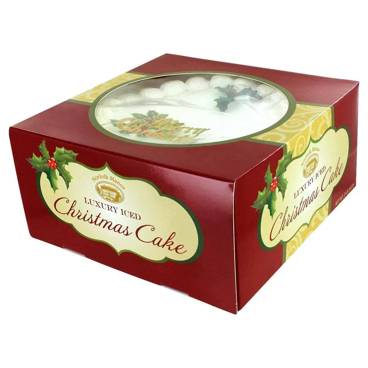 Norfolk Manor Top Iced Christmas Cake