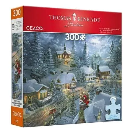 Ceaco Jigsaw Puzzle; Santa&#039;s Silent Night by Thomas Kinkade; 300 pieces; 2288-8