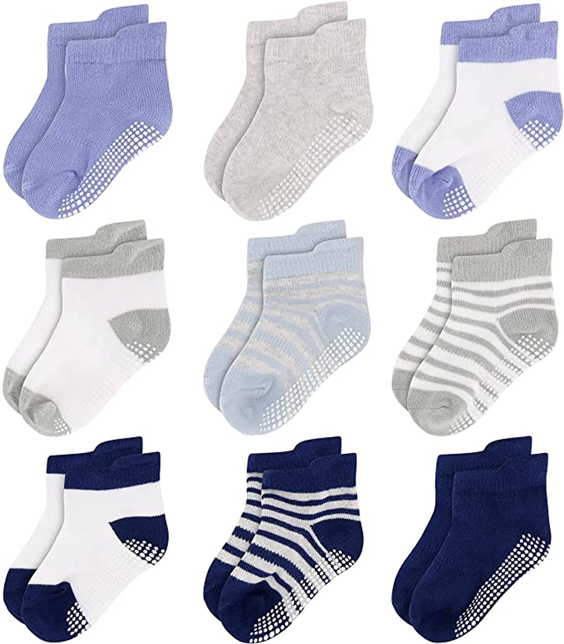 Rising Star unisex Non Slip Low-Cut Grip Socks for 6-12 Months Infant, Infant unisex