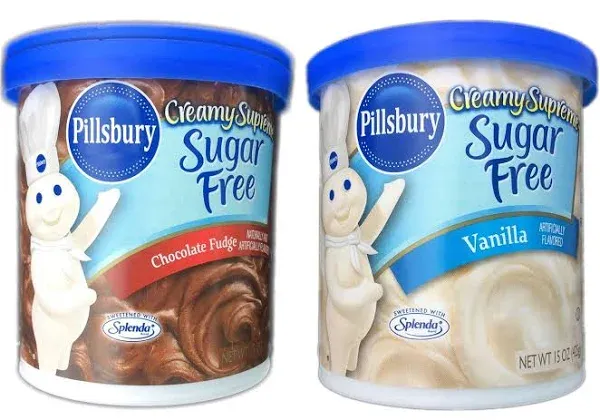 Pillsbury Creamy Supreme Sugar Free Chocolate Fudge and Vanilla