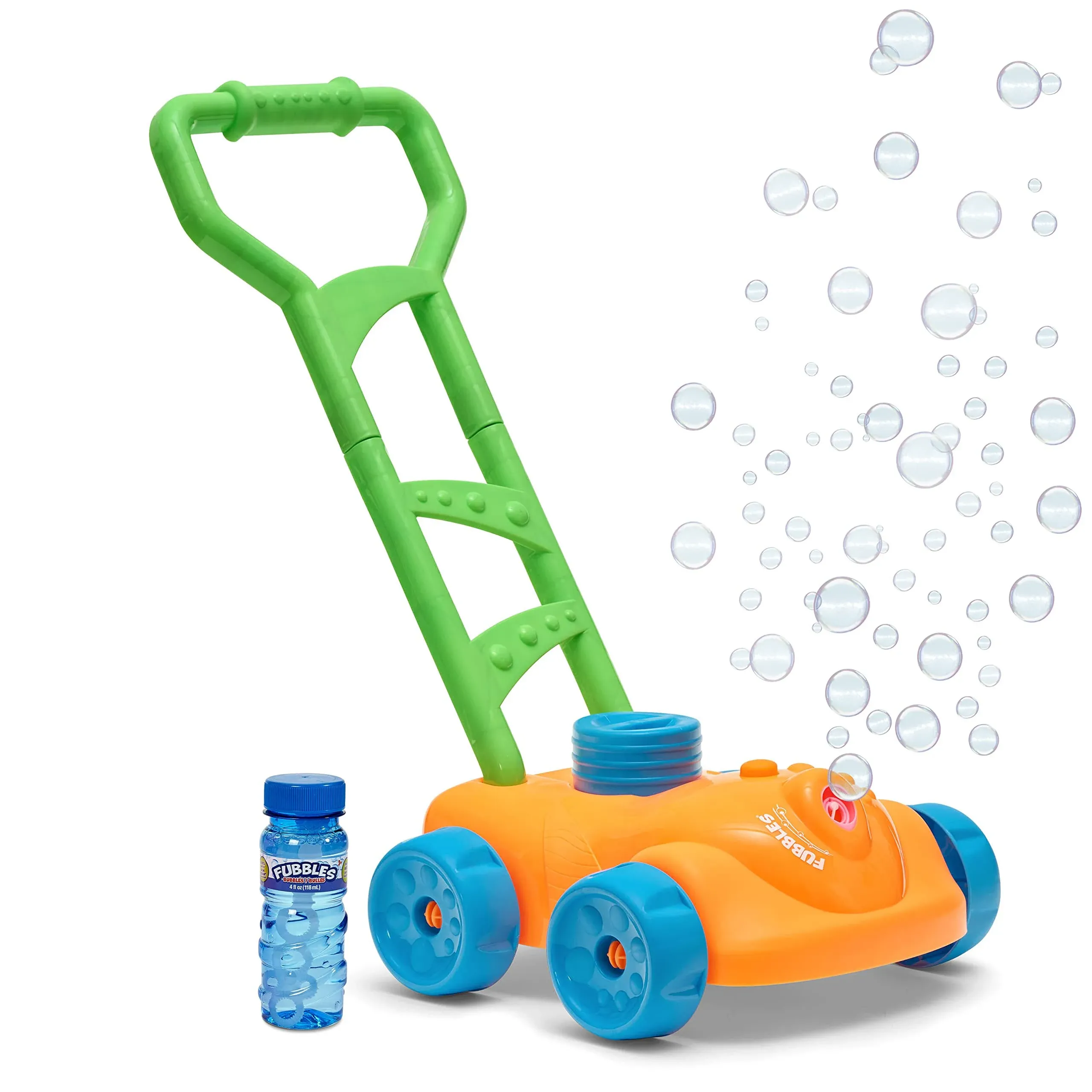  Little Kids/Toddler Fubbles No-Spill Motorized Bubble Mower &amp; 4oz Refill ORANGE