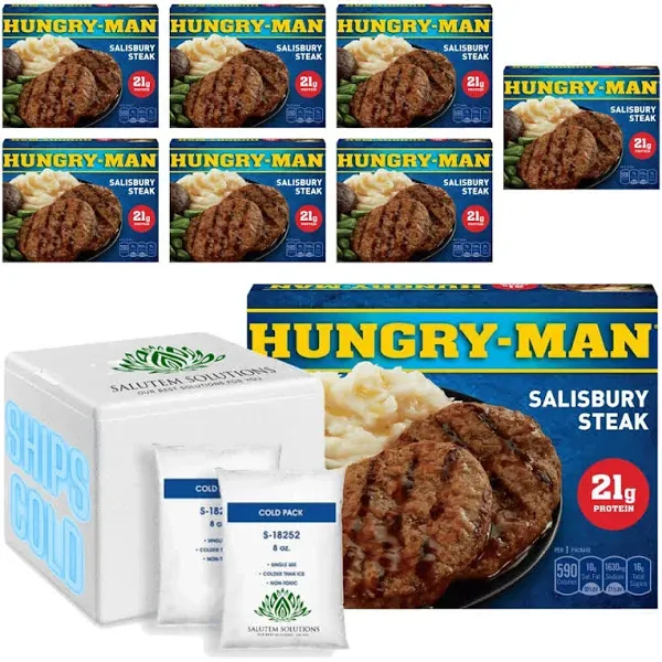 Salutem Vita Hungry-Man Salisbury Steak Frozen Dinner