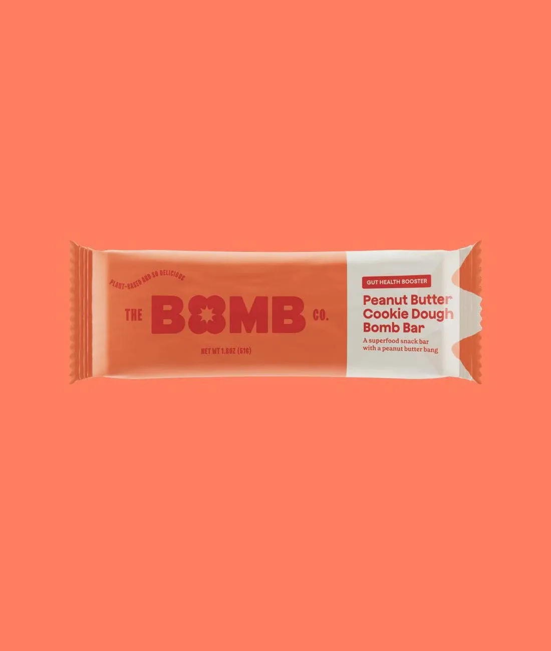 Blender Bombs Bomb Bar: Peanut Butter Cookie Dough Case (9 BARS); Superfood Snack Bar, Plant-Based, Gluten-Free, Creamy Peanut Butter, Vegan Chocolate Chips