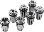 Paddsun 7 Pcs/Set 1/4 1/8 1/16 3/16 3/32 5/32 7/32 inch ER11 Spring Collet for CNC Engraving Machine EM-C146