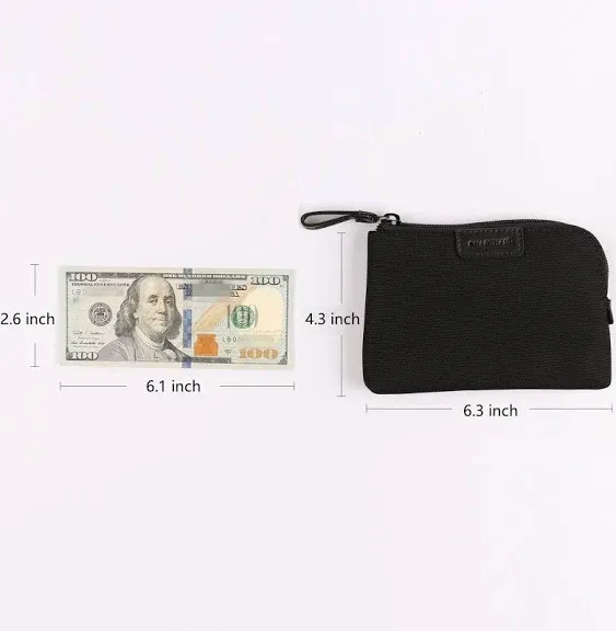 Coin Purse Change Wallet Pouch Nylon Card Holder for Women,Black,Gift wrapping