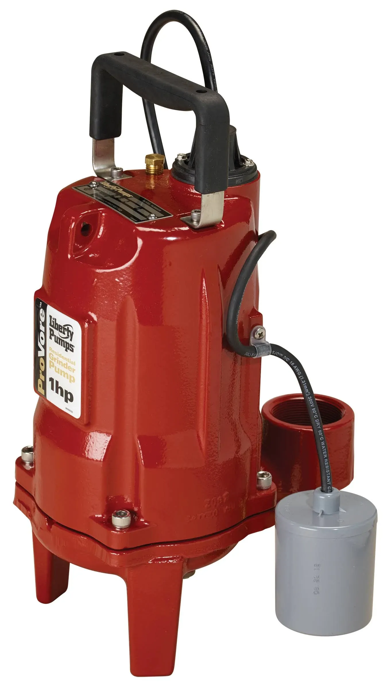 Liberty Pumps PRG101A ProVore PRG Series Automatic Residential Grinder Pump, 1 HP, 115-volt , Red