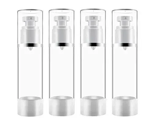 Clear Airless Cosmetic Cream Pump,Empty Plastic Travel Lotion Dispenser Airless ...