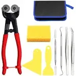 SPEEDWOX 9pcs Mosaic Cutter Kit Heavy Duty Wheeled Glass Tile Nippers ...