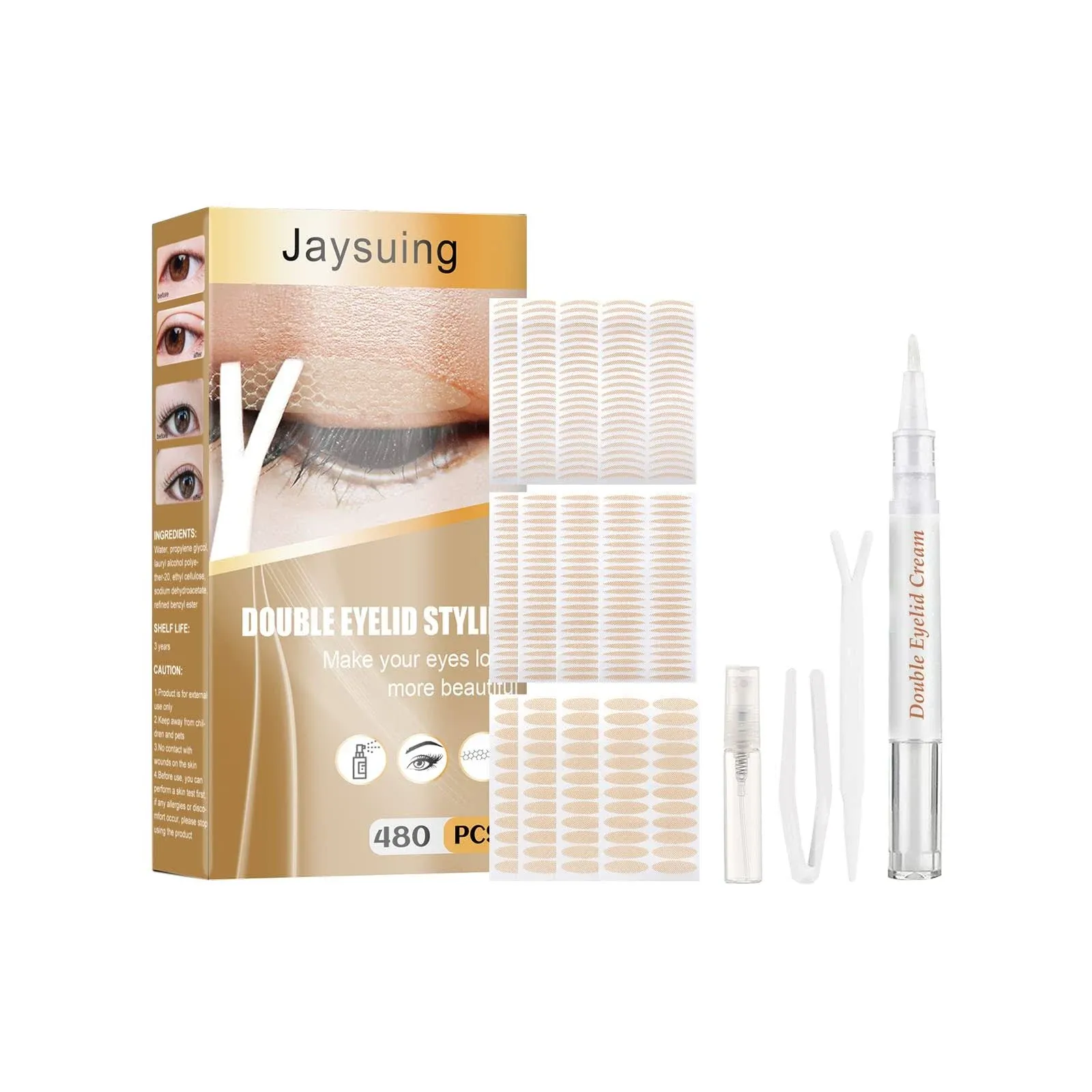 ND Eyelid Tape Double Eyelid Stickers Instant Invisible Double Eyelid Tapes ...