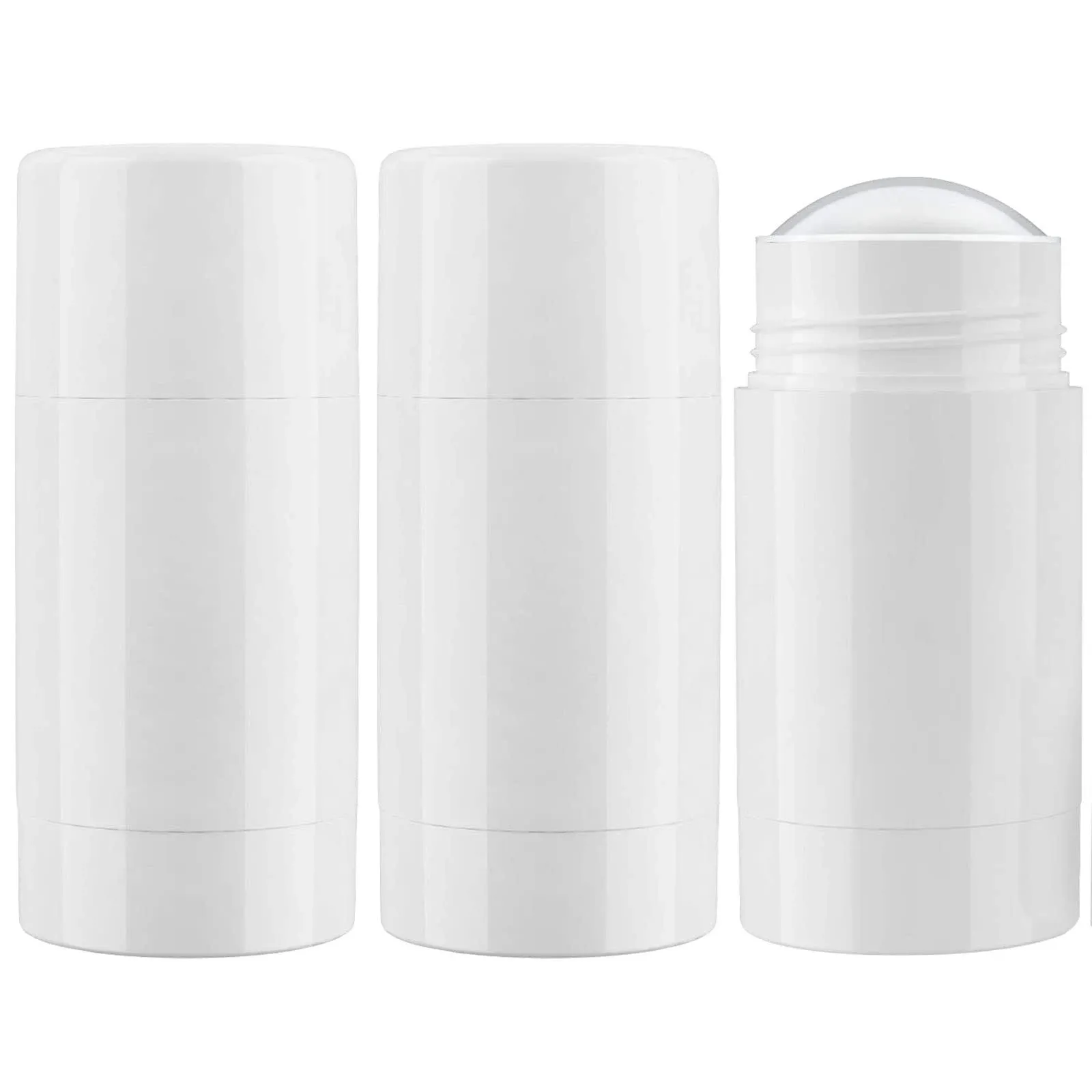 Tekson 2.5oz Empty Refillable Deodorant Containers, 3pcs Twist-Up Containers ...