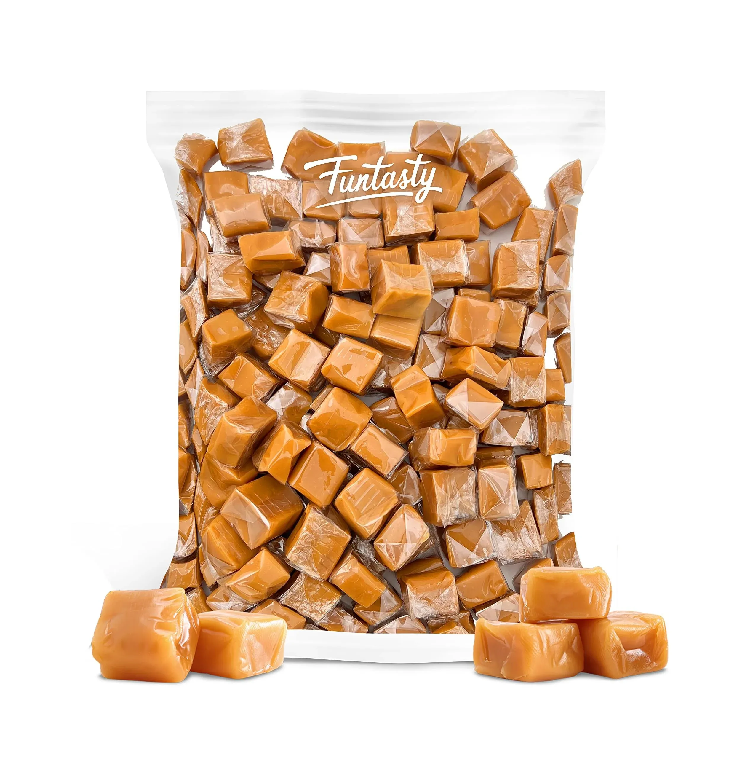 Funtasty Vanilla Caramel Squares Candy, Bulk Pack 1 Pound