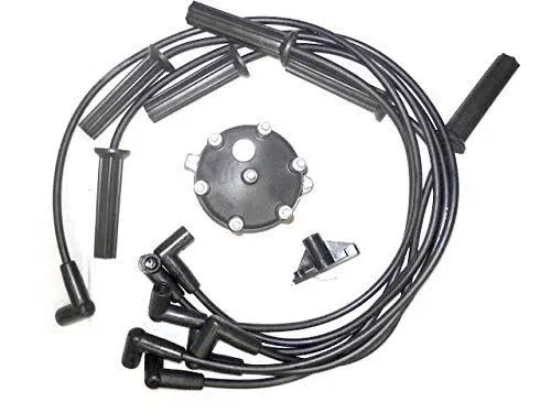 Ignition Tune-Up Kit - Spark Plug Wire Set, Cap and Rotor - Compatible with 1992 ...