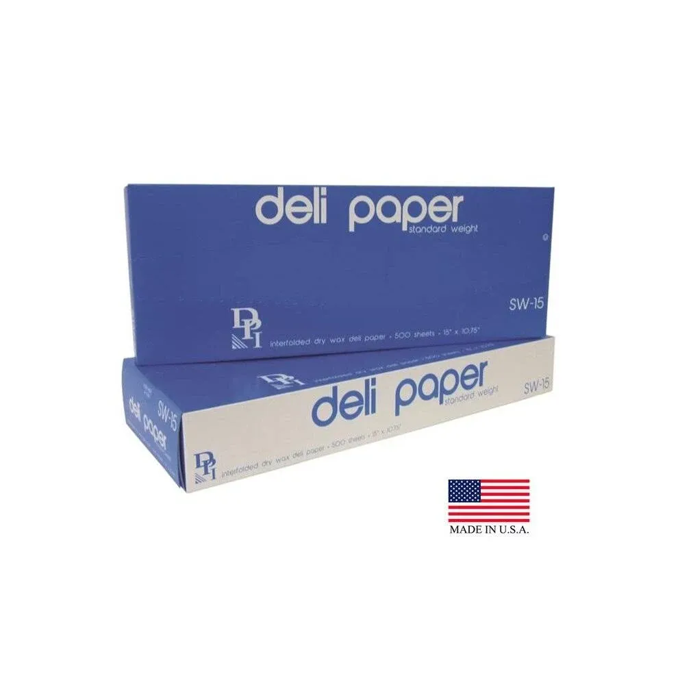 Durable Packaging Interfolded Deli Sheets, 10.75 x 15, Standard Weight, 500 Sheets/Box, 12 Boxes/Carton (SW15) | OfficeCrave.com