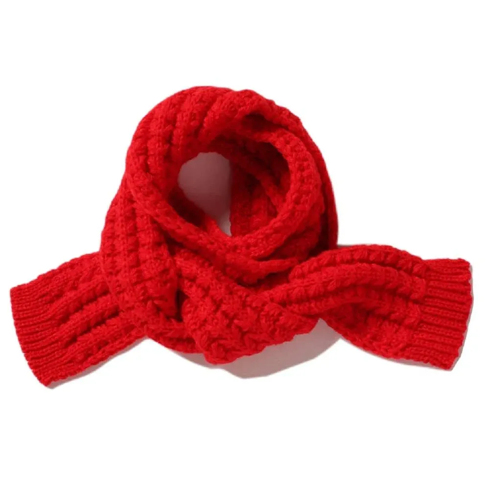 BEARUN Kids Knitted Scarf Winter Fashion Solid Color Toddler Baby Warm Scarves ...