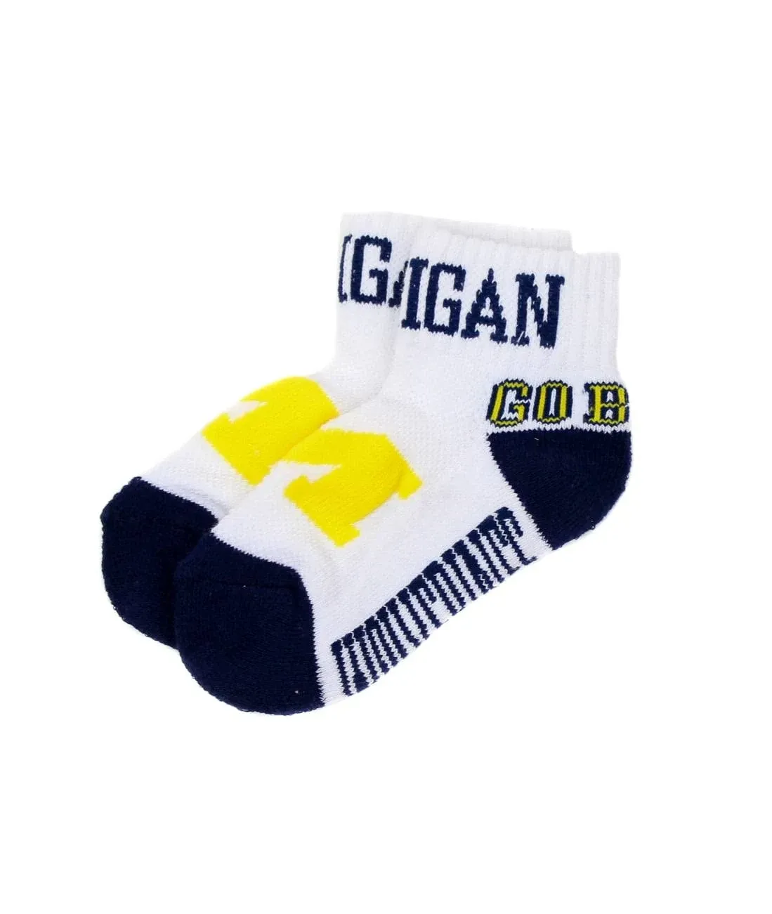 Donegal Bay Michigan Wolverines Child Quarter Sock, Kids Unisex, White